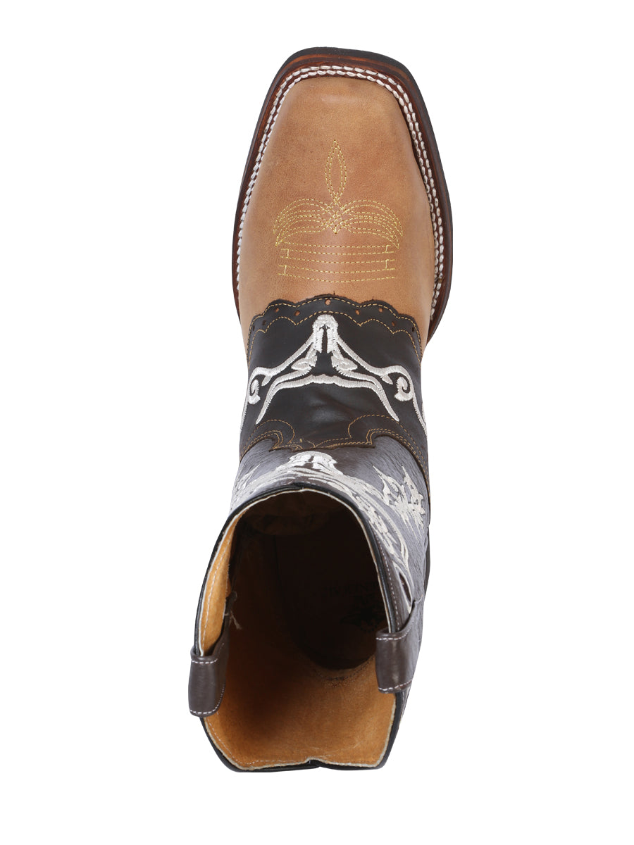 El General Rodeo Boot - Crazy Honey/ Dark Brown 33316